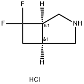 rel-(1R,5S)-6,6-Difluoro-3-azabicyclo[3.2.0]heptane hydrochloride Struktur