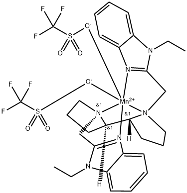 (OC-6-33)-[2,2′-[[(1S,1′S,2R,2′R)-[2,2′-bipyrrolidine]-1,1′-diyl-κN1,κN1′′]bis(methylene)]bis[1-ethyl-1H-benzimidazole-κN3]]bis(1,1,1-trifluoromethanesulfonato-κO)-,manganese|(OC-6-33)-[2,2'-[[((1S,1'S,2R,2'R)-[2,2'-聯(lián)吡咯烷] -1,1'-二基-ΚN1,ΚN1'']]雙(亞甲基)]雙[1-乙基-1H-苯并咪唑-ΚN3]]雙(1,1,1-三氟甲烷磺?；?ΚO)-,錳