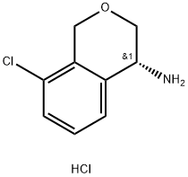 (R)-8-Chloroisochroman-4-amine? hydrochloride Struktur