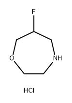 6-fluoro-1,4-oxazepane hydrochloride Struktur