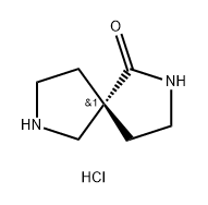 2,7-Diazaspiro[4.4]nonan-1-one, hydrochloride (1:1), (5R)- Struktur