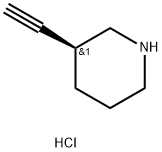 Piperidine, 3-ethynyl-, hydrochloride (1:1), (3S)- Struktur