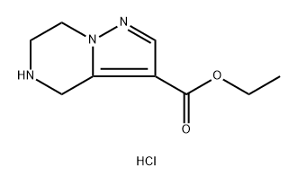 ethyl 4,5,6,7-tetrahydropyrazolo[1,5-a]pyrazine-3-carboxylate hydrochloride Struktur