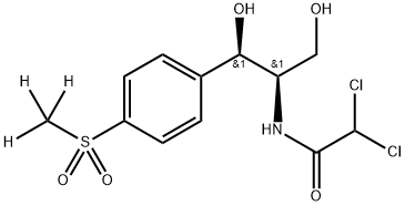 Acetamide, 2,2-dichloro-N-[(1R,2R)-2-hydroxy-1-(hydroxymethyl)-2-[4-(methyl-d3-sulfonyl)phenyl]ethyl]- Struktur