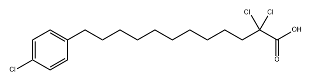 Benzenedodecanoic acid, α,α,4-trichloro- Struktur