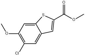 Methyl 5-chloro-6-methoxybenzo[b]thiophene-2-carboxylate Struktur