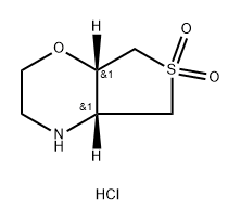 rac-(4aR,7aR)-hexahydro-2H-6lambda6-thieno[3,4-
b][1,4]oxazine-6,6-dione hydrochloride Struktur