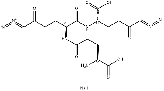 L-Norleucine, 6-diazo-N-(6-diazo-N-L-γ-glutamyl-5-oxo-L-norleucyl)-5-oxo-, monosodium salt (9CI) Struktur