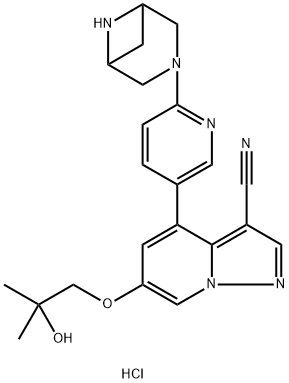 4-(6-(3,6-Diazabicyclo[3.1.1]heptan-3-yl)pyridin-3-yl)-6-(2-hydroxy-2-methylpropoxy)pyrazolo[1,5-a]pyridine-3-carbonitrile dihydrochloride