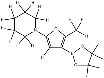 (2-Methyl-5-piperidino-d14)-furan-3-boronic acid pinacol ester Struktur