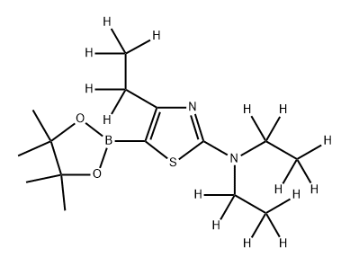 (2-Diethylamino-4-ethyl-d15)-thiazole-5-boronic acid pinacol ester Struktur