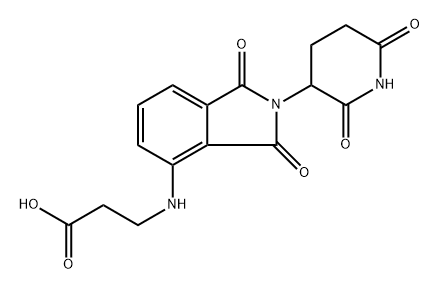 β-Alanine, N-[2-(2,6-dioxo-3-piperidinyl)-2,3-dihydro-1,3-dioxo-1H-isoindol-4-yl]-, 2225940-46-3, 結(jié)構(gòu)式