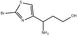 3-amino-3-(2-bromothiazol-4-yl)propan-1-ol Struktur