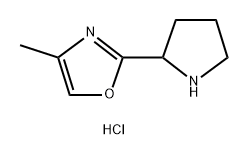 4-methyl-2-(pyrrolidin-2-yl)-1,3-oxazole hydrochloride Struktur