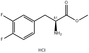 L-Phenylalanine, 3,4-difluoro-, methyl ester, hydrochloride (1:1) Struktur