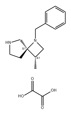 1,6-Diazaspiro[3.4]octane, 3-methyl-1-(phenylmethyl)-, ethanedioate (2:1), (3S,4R)- Struktur