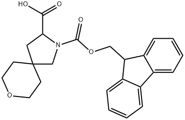 2-{[(9H-fluoren-9-yl)methoxy]carbonyl}-8-oxa-2-azaspiro[4.5]decane-3-carboxylic acid Struktur