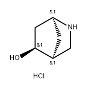 2-Azabicyclo[2.2.1]heptan-5-ol, hydrochloride (1:1), (1R,4R,5R)-rel- Struktur