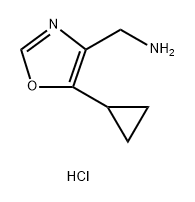 (5-cyclopropyl-1,3-oxazol-4-yl)methanamine hydrochloride Struktur