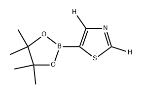 5-(4,4,5,5-tetramethyl-1,3,2-dioxaborolan-2-yl)thiazole-2,4-d2 Struktur