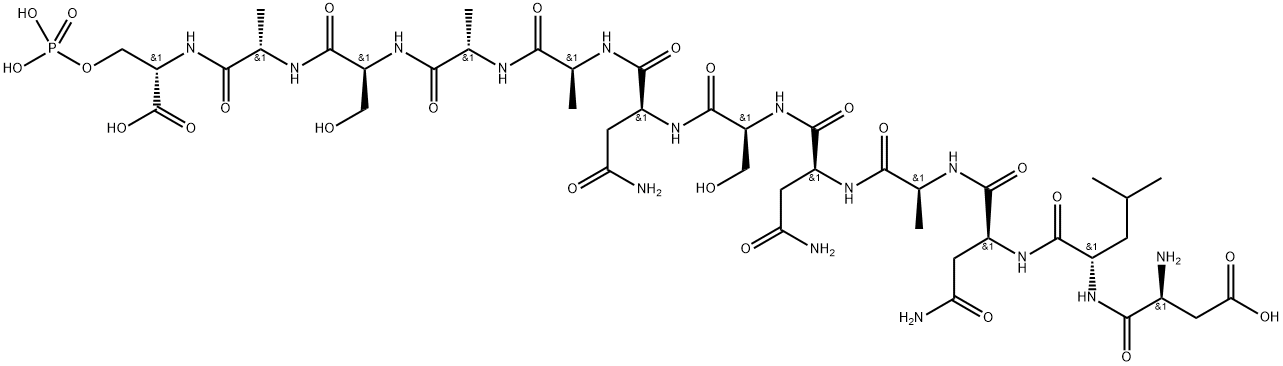 L-Serine, L-α-aspartyl-L-leucyl-L-asparaginyl-L-alanyl-L-asparaginyl-L-seryl-L-asparaginyl-L-alanyl-L-alanyl-L-seryl-L-alanyl-O-phosphono- Struktur