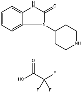 2H-Benzimidazol-2-one, 1,3-dihydro-1-(4-piperidinyl)-, 2,2,2-trifluoroacetate (1:1) Struktur