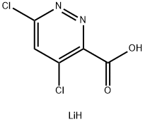 4,6-Dichloro-3-pyridazinecarboxylic acid, lithium salt (1:1) Struktur