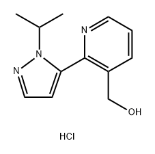 3-Pyridinemethanol, 2-[1-(1-methylethyl)-1H-pyrazol-5-yl]-, hydrochloride (1:1) Struktur