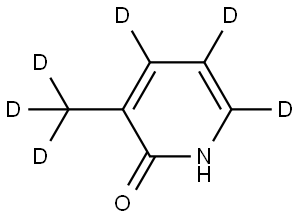 3-(methyl-d3)pyridin-2(1H)-one-4,5,6-d3 Struktur