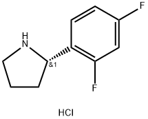 (2S)-2-(2,4-DIFLUOROPHENYL)PYRROLIDINE HYDROCHLORIDE Struktur