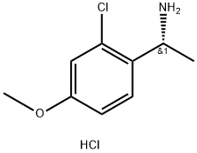 (R)-1-(2-CHLORO-4-METHOXYPHENYL)ETHAN-1-AMINE HCL Struktur