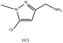 1H-Pyrazole-3-methanamine, 5-chloro-1-methyl-, hydrochloride (1:1) Struktur