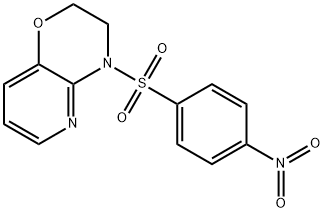 4-((4-nitrophenyl)sulfonyl)-3,4-dihydro-2H-pyrido[3,2-b][1,4]oxazine Struktur