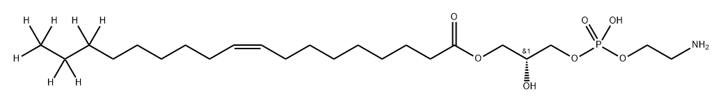 9-Octadecenoic-16,16,17,17,18,18,18-d7 acid, (2R)-3-[[(2-aminoethoxy)hydroxyphosphinyl]oxy]-2-hydroxypropyl ester, (9Z)- Struktur