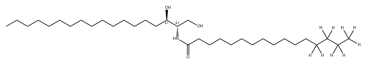 Hexadecanamide-13,13,14,14,15,15,16,16,16-d9, N-[(1S,2R)-2-hydroxy-1-(hydroxymethyl)heptadecyl]- Struktur