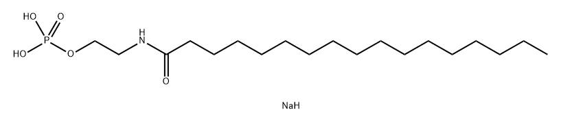 Heptadecanamide, N-[2-(phosphonooxy)ethyl]-, sodium salt (1:1) Struktur