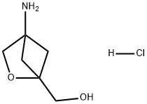 2-Oxabicyclo[2.1.1]hexane-1-methanol, 4-amino-, hydrochloride (1:1) Struktur