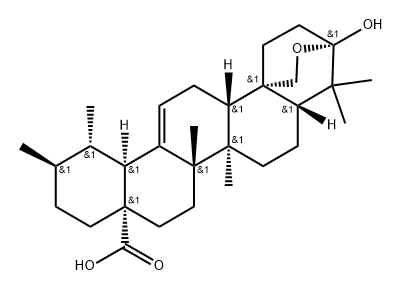 3β,25-Epoxy-3-hydroxyurs-12-en-28-oic acid Struktur