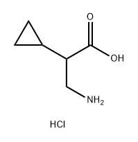 Cyclopropaneacetic acid, α-(aminomethyl)-, hydrochloride (1:1) Struktur