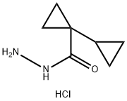 1,1'-bi(cyclopropane)]-1-carbohydrazide hydrochloride Struktur