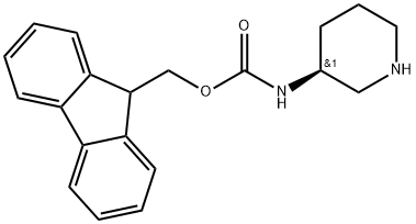 (9H-fluoren-9-yl)methyl(S)-piperidin-3-ylcarbamate Struktur