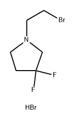 1-(2-bromoethyl)-3,3-difluoropyrrolidine hydrobromide Struktur