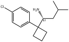 Cyclobutanemethanamine, 1-(4-chlorophenyl)-α-(2-methylpropyl)-, (αR)- Struktur