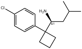 Cyclobutanemethanamine, 1-(4-chlorophenyl)-α-(2-methylpropyl)-, (αS)- Struktur