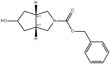 benzyl 5-hydroxyhexahydrocyclopenta[c]pyrrole-2(1H)-carboxylate Struktur