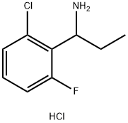 Benzenemethanamine, 2-chloro-α-ethyl-6-fluoro-, hydrochloride (1:1) Struktur