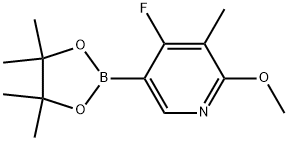 Pyridine, 4-fluoro-2-methoxy-3-methyl-5-(4,4,5,5-tetramethyl-1,3,2-dioxaborolan-2-yl)- Struktur