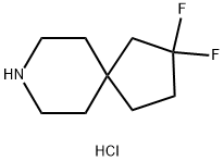 8-Azaspiro[4.5]decane, 2,2-difluoro-, hydrochloride (1:1) Struktur