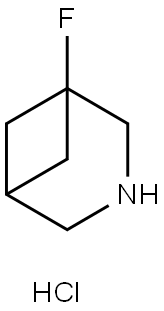 3-Azabicyclo[3.1.1]heptane, 1-fluoro-, hydrochloride (1:1) Struktur