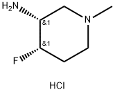 3-Piperidinamine, 4-fluoro-1-methyl-, hydrochloride (1:2), (3R,4S)- Struktur